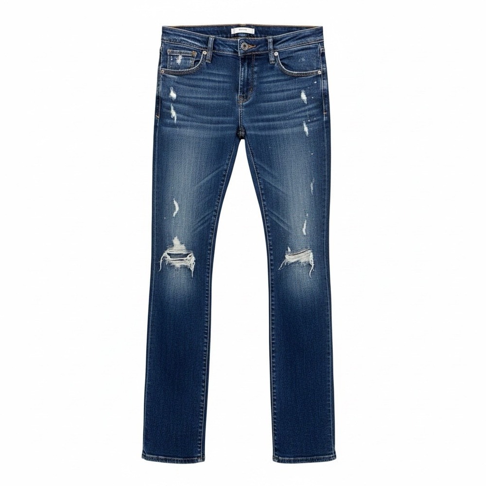 Abercrombie & Fitch Distressed Skinny Jeans Womens 2 Blue Low Rise Stretch Denim